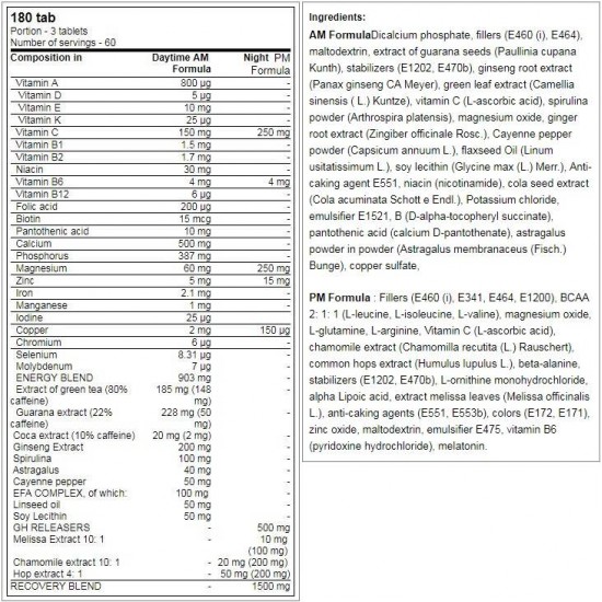 Kevin Levrone LevroArmour AM & PM Formula - 2x90 caps